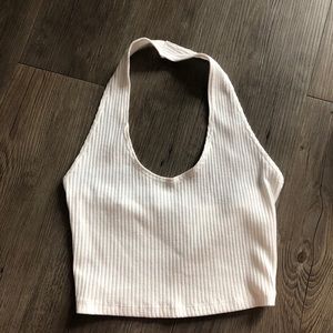 White halter top